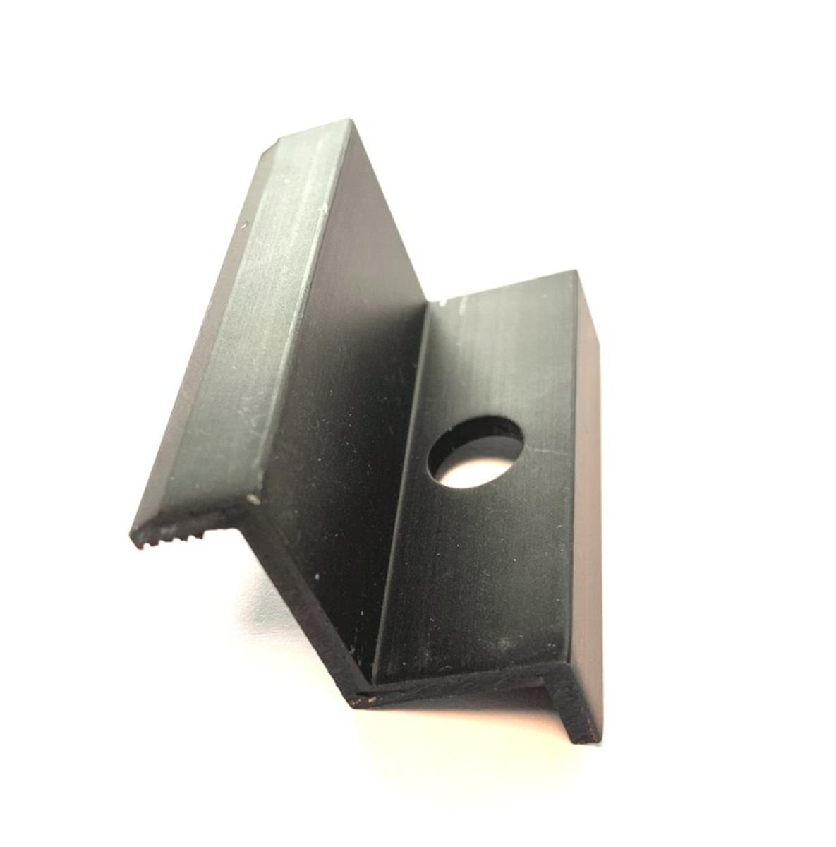 Eindklem zwart 30mm voor frame op plat dak
